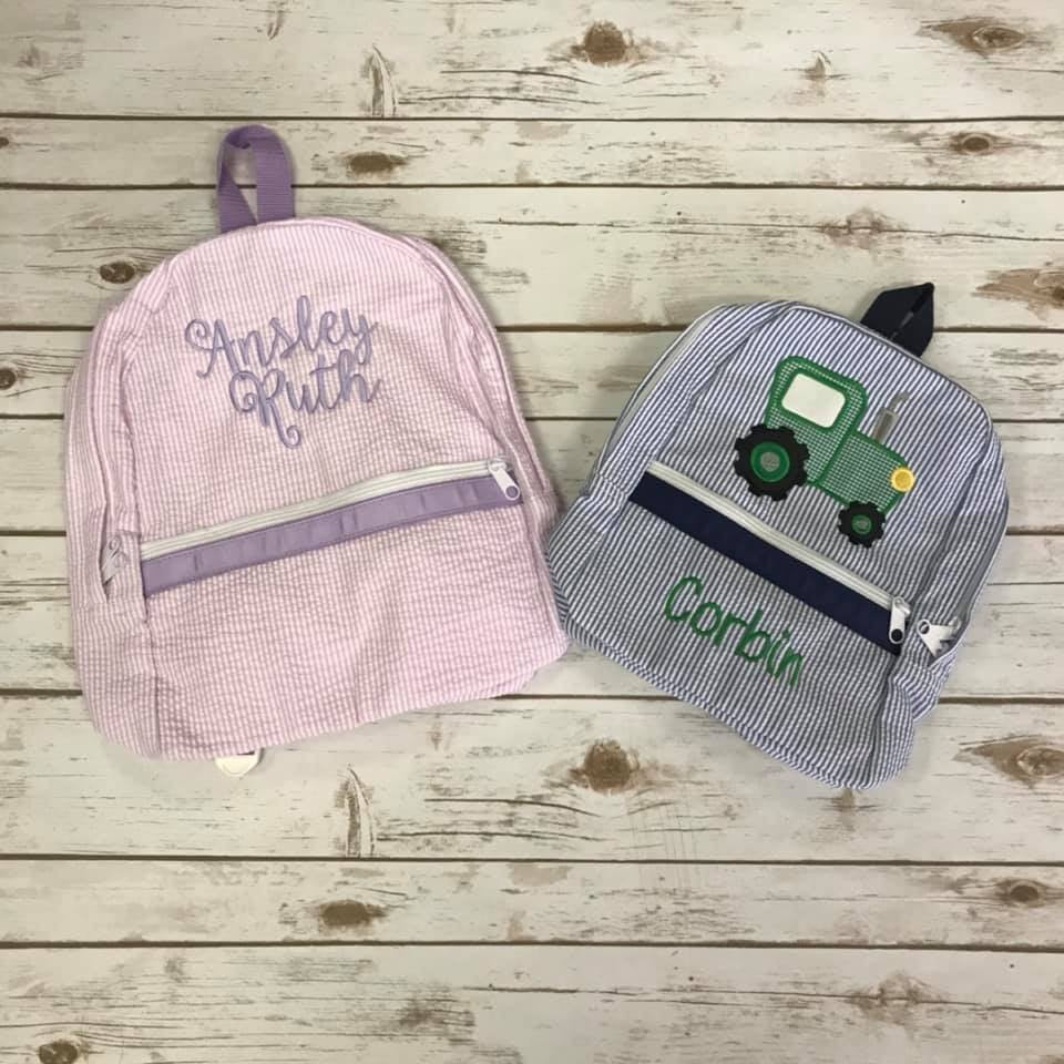 Monogrammed Matching Backpack & Lunchbox Set Girls Boys Kids  Personalized Bookbag Lunch Bag Paisley