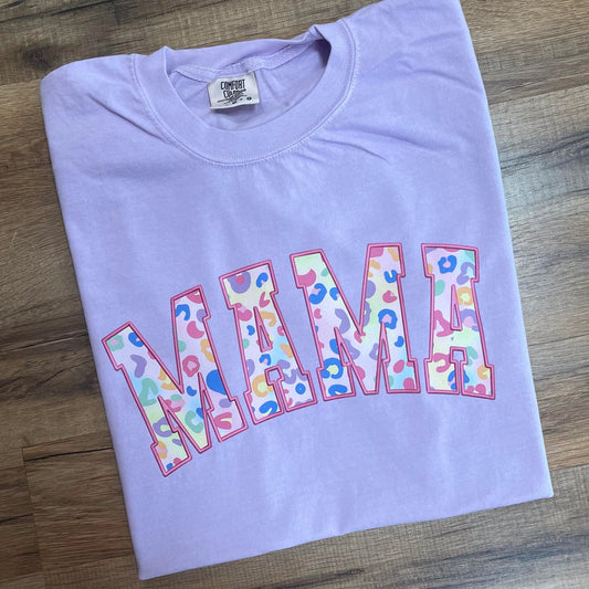 Mama Bright Leopard Short Sleeve Lilac