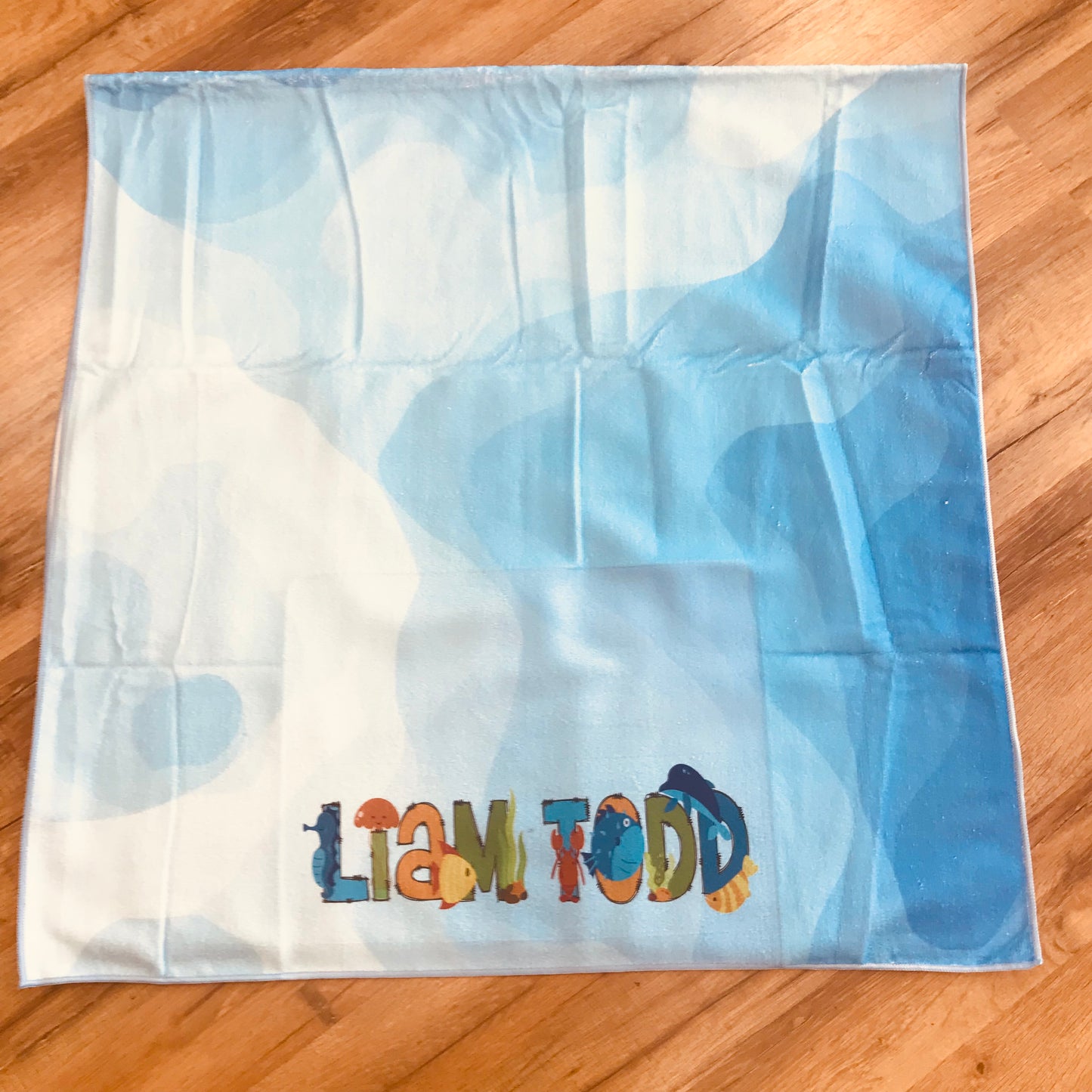 Microfiber Beach Towel with Beach Themed Name Included