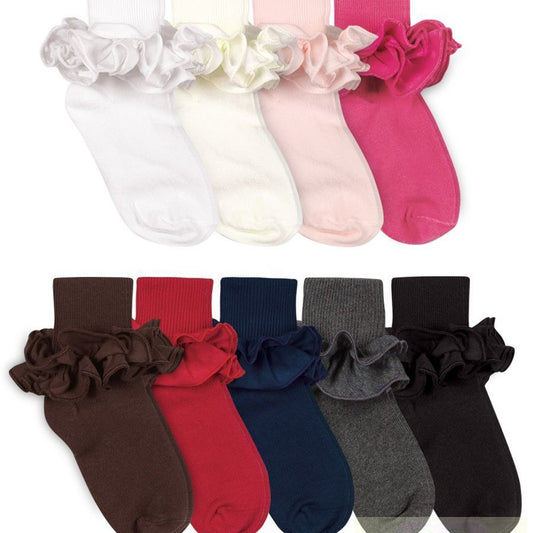 Jefferies Misty Ruffle Turn Cuff Socks