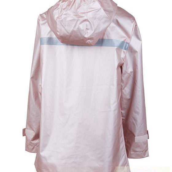 Girl's Rose Gold Charles River New Englander Rain Jacket