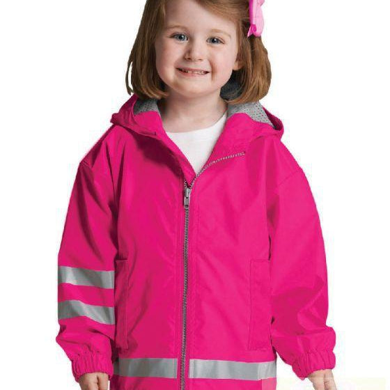 Toddler Hot Pink Charles River New Englander Rain Jacket